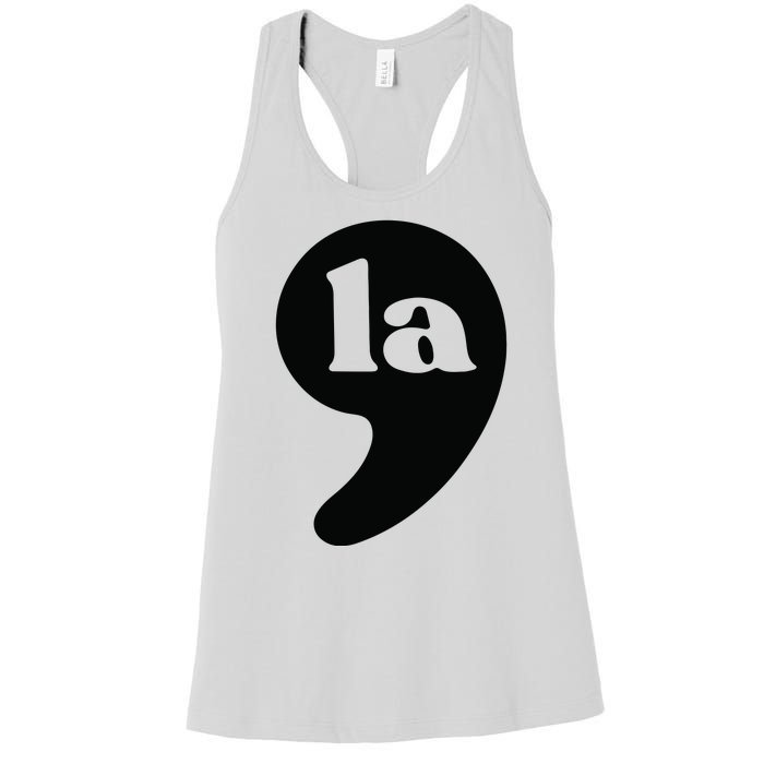 Comma La Vice President 2024 Kamala Harris Election Women's Racerback Tank