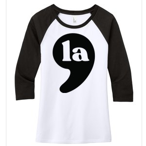 Comma La Vice President 2024 Kamala Harris Election Women's Tri-Blend 3/4-Sleeve Raglan Shirt