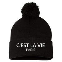 CEst La Vie Paris France Lover French Pom Pom 12in Knit Beanie