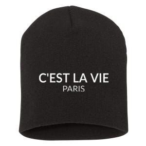 CEst La Vie Paris France Lover French Short Acrylic Beanie