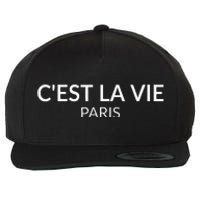 CEst La Vie Paris France Lover French Wool Snapback Cap