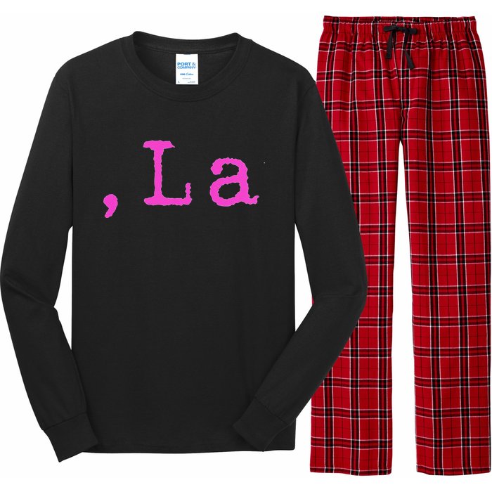 Comma +  La Vote Kamala Harris For President 2024 Election Long Sleeve Pajama Set