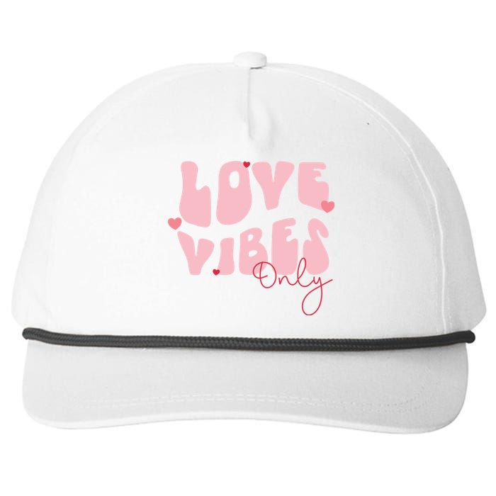 Chic Love Vibes Only Design Snapback Five-Panel Rope Hat