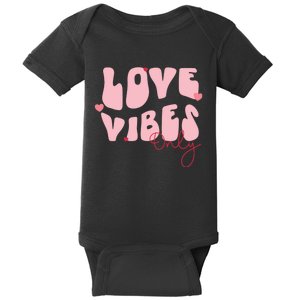 Chic Love Vibes Only Design Baby Bodysuit