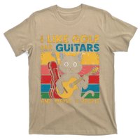 Cat Lover Vintage I Like Golf And Guitars And Maybe 3 People T-Shirt