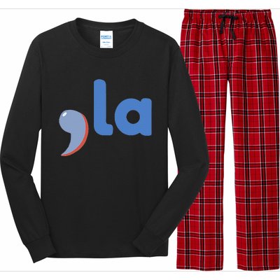 Comma + La Vote Kamala Harris For President 2024 Election Long Sleeve Pajama Set