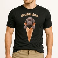 Chocolate Lab Waffle Cone Ice Cream Cute Puppy Performance Shirt