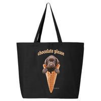 Chocolate Lab Waffle Cone Ice Cream Cute Puppy 25L Jumbo Tote
