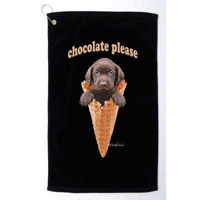 Chocolate Lab Waffle Cone Ice Cream Cute Puppy Golf Towel