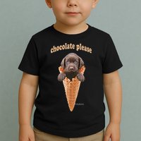 Chocolate Lab Waffle Cone Ice Cream Cute Puppy Toddler T-Shirt