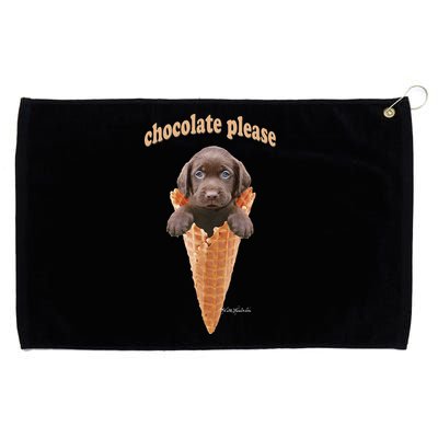 Chocolate Lab Waffle Cone Ice Cream Cute Puppy Grommeted Golf Towel
