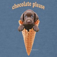 Chocolate Lab Waffle Cone Ice Cream Cute Puppy Garment-Dyed Sweatshirt