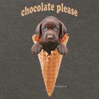 Chocolate Lab Waffle Cone Ice Cream Cute Puppy Cotton Canvas Backpack