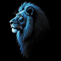 Cool Lion With Blue Eyes Lions Cooling Performance Crew T-Shirt