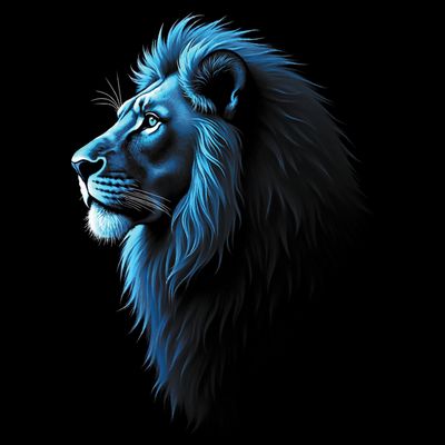 Cool Lion With Blue Eyes Lions T-Shirt
