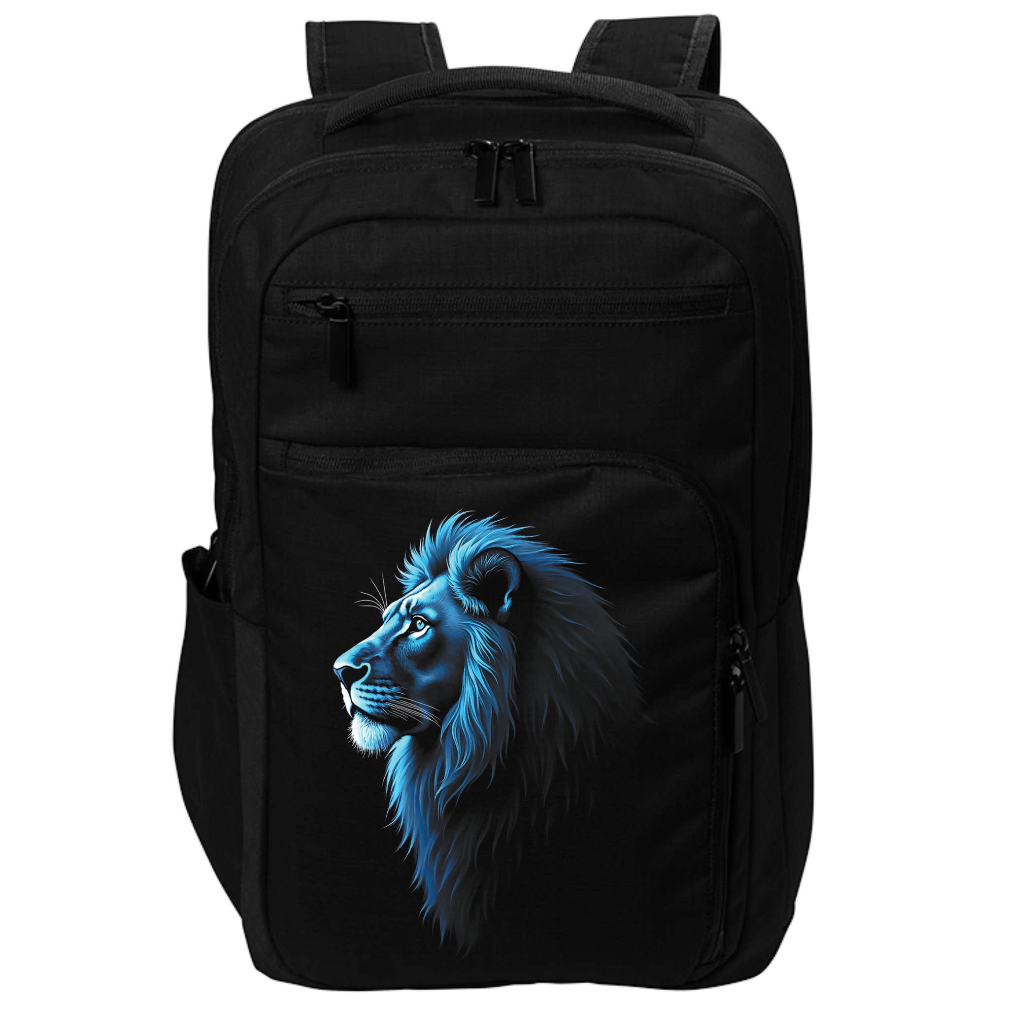 Cool Lion With Blue Eyes Lions Impact Tech Backpack