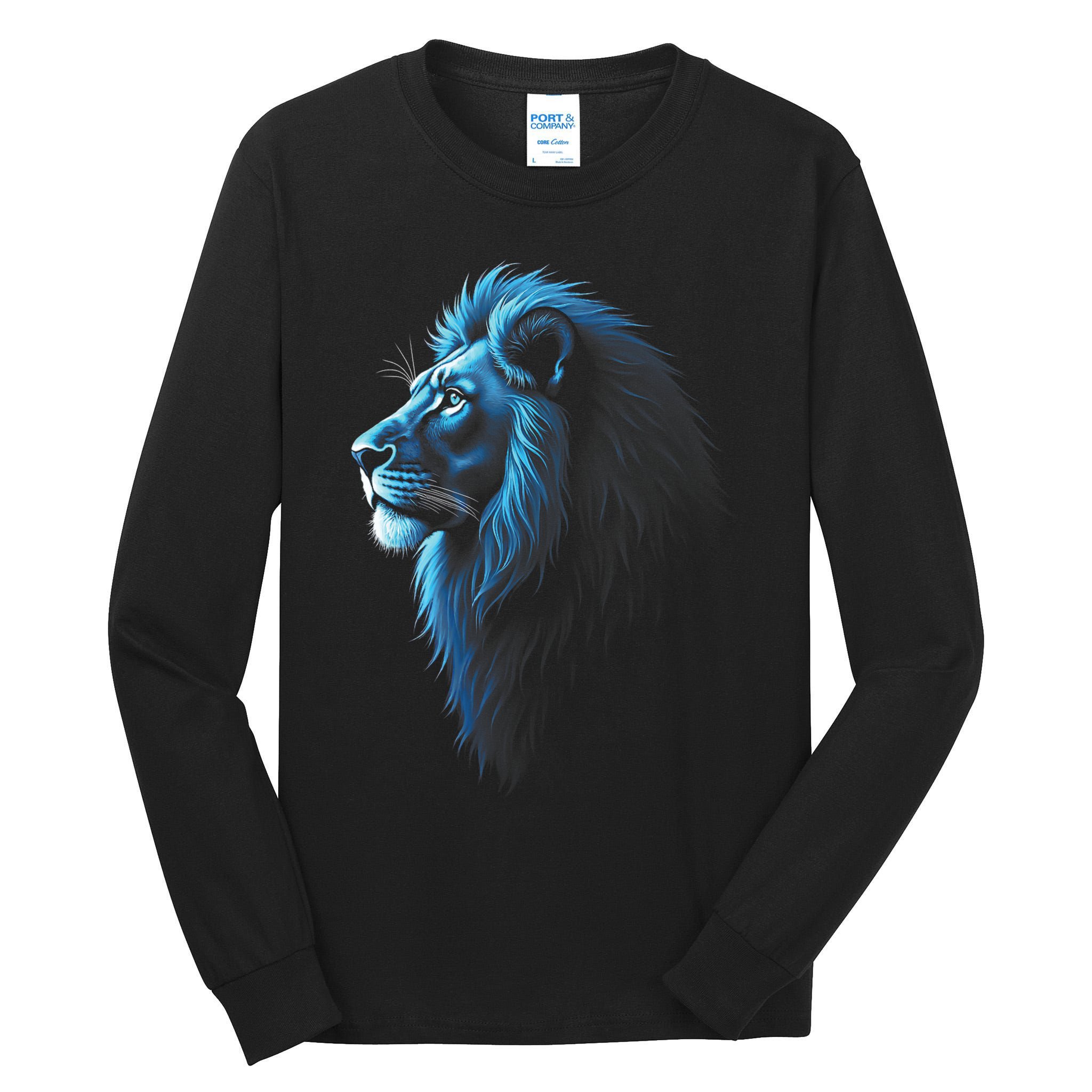 Cool Lion With Blue Eyes Lions Tall Long Sleeve T-Shirt