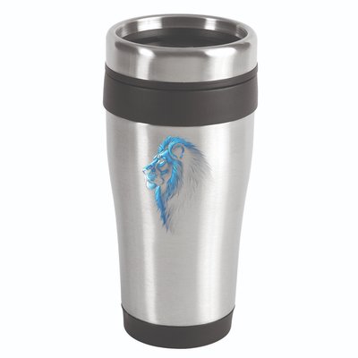 Cool Lion With Blue Eyes Lions 16oz Travel Tumbler