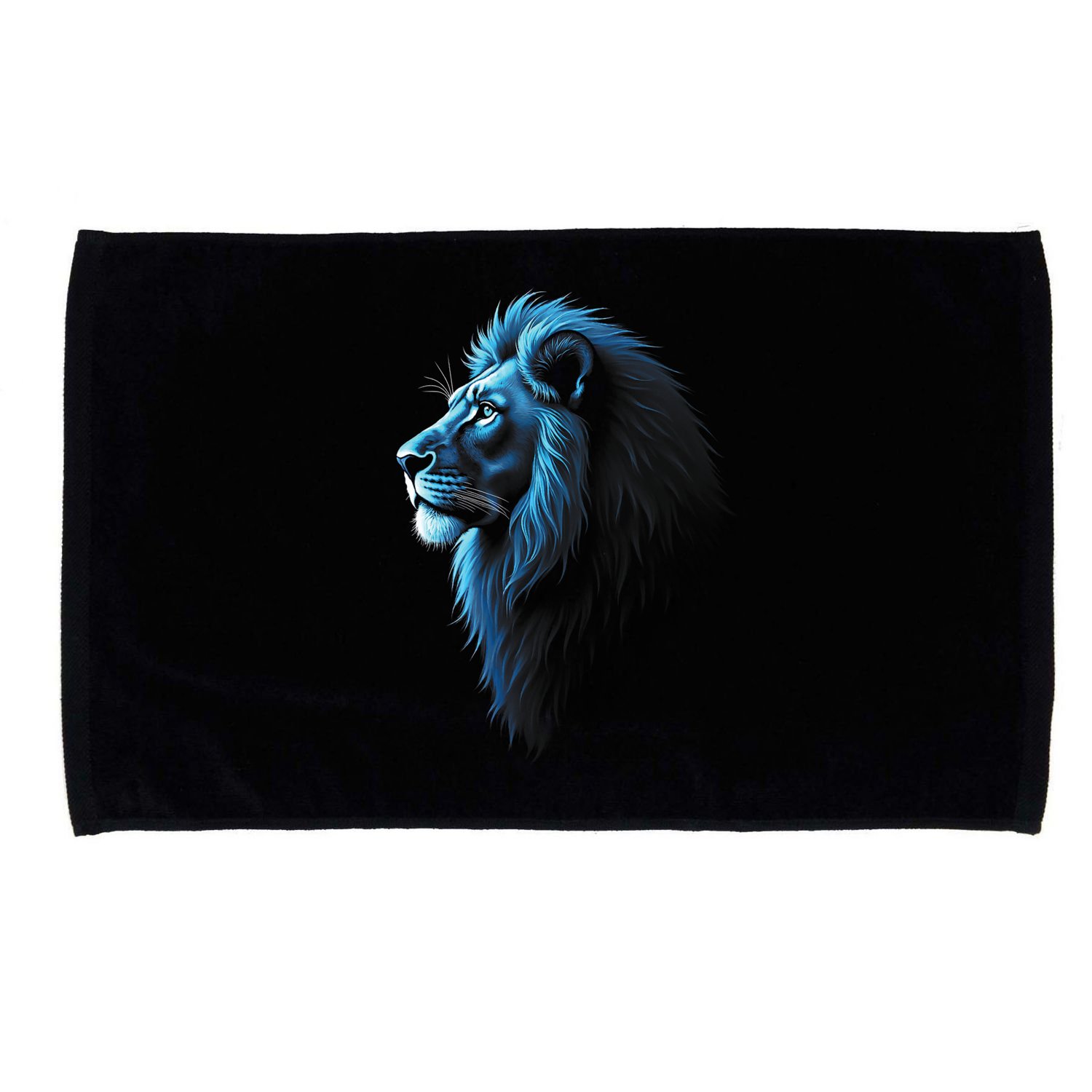 Cool Lion With Blue Eyes Lions Microfiber Hand Towel