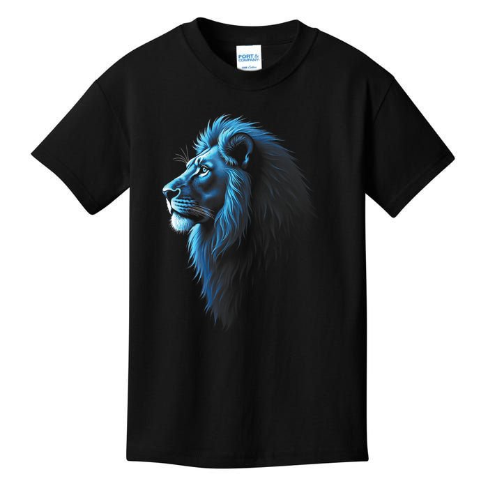 Cool Lion With Blue Eyes Lions Kids T-Shirt