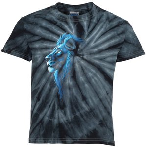 Cool Lion With Blue Eyes Lions Kids Tie-Dye T-Shirt