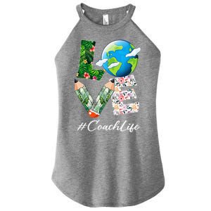 Coach Love World Earth Day Anniversary Save The Planet Women's Perfect Tri Rocker Tank