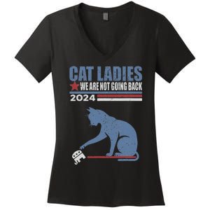 Cat Ladies We Are Not Going Back 2024 Women's V-Neck T-Shirt