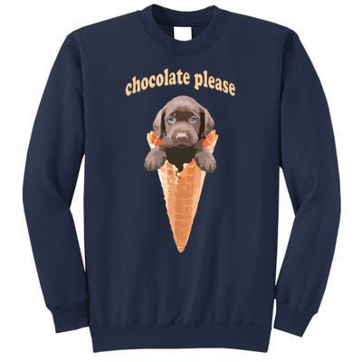 Chocolate Lab Waffle Cone Ice Cream Cute Puppy Tee Sweatshirt