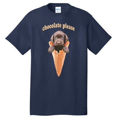 Chocolate Lab Waffle Cone Ice Cream Cute Puppy Tee Tall T-Shirt