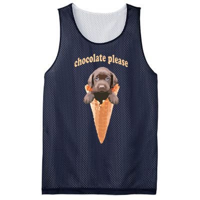 Chocolate Lab Waffle Cone Ice Cream Cute Puppy Tee Mesh Reversible Basketball Jersey Tank