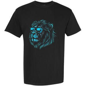 Classic Lion Wearing Glasses Animal Lovers Cute Pet Humor Garment-Dyed Heavyweight T-Shirt