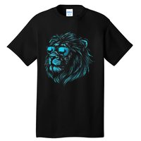 Classic Lion Wearing Glasses Animal Lovers Cute Pet Humor Tall T-Shirt