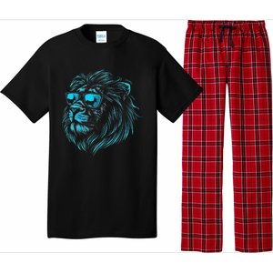 Classic Lion Wearing Glasses Animal Lovers Cute Pet Humor Pajama Set