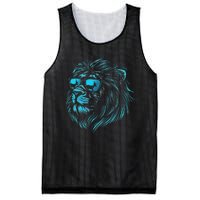 Classic Lion Wearing Glasses Animal Lovers Cute Pet Humor Mesh Reversible Basketball Jersey Tank