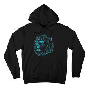 Classic Lion Wearing Glasses Animal Lovers Cute Pet Humor Tall Hoodie