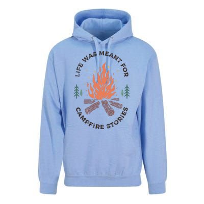 Camping Life Was Meant For Campfire Stories Unisex Surf Hoodie