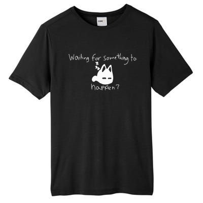 Cat Lover Waiting For Something To Happen Omori Cat Inspired Tall Fusion ChromaSoft Performance T-Shirt