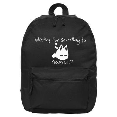 Cat Lover Waiting For Something To Happen Omori Cat Inspired 16 in Basic Backpack