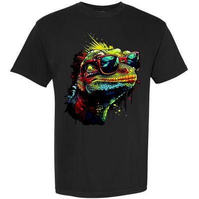 Colorful Lizard With Sunglasses Garment-Dyed Heavyweight T-Shirt