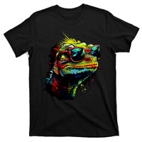 Colorful Lizard With Sunglasses T-Shirt