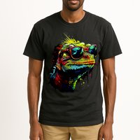 Colorful Lizard With Sunglasses Tall T-Shirt