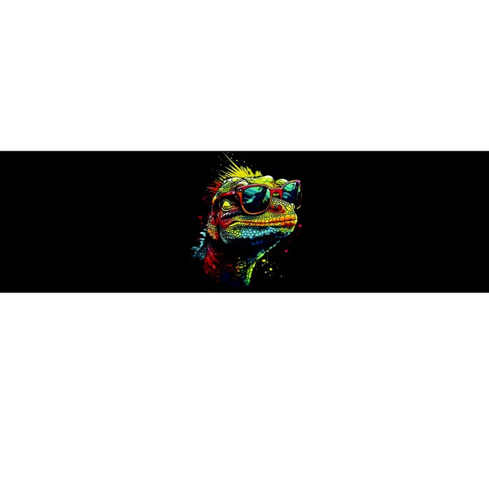 Colorful Lizard With Sunglasses Bumper Sticker