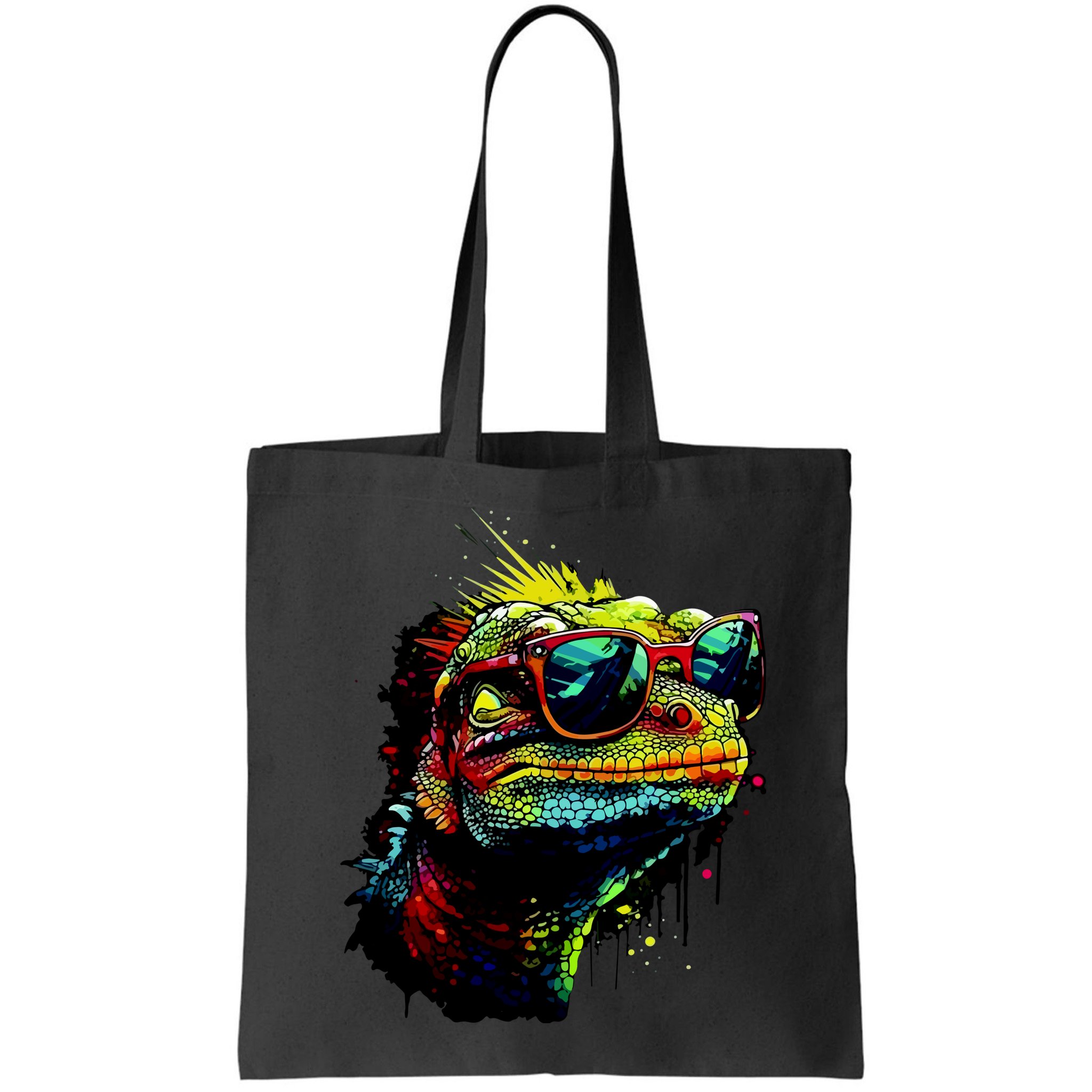 Colorful Lizard With Sunglasses Bag