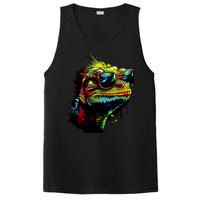 Colorful Lizard With Sunglasses PosiCharge Competitor Tank