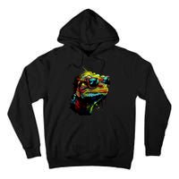 Colorful Lizard With Sunglasses Tall Hoodie