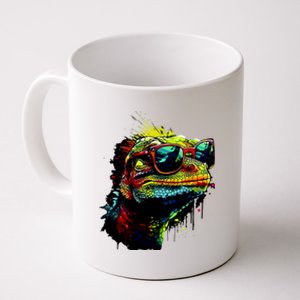 Colorful Lizard With Sunglasses Coffee Mug