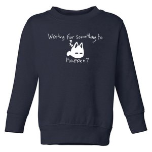 Cat Lover Waiting For Something To Happen Omori Cat Inspired Toddler Sweatshirt