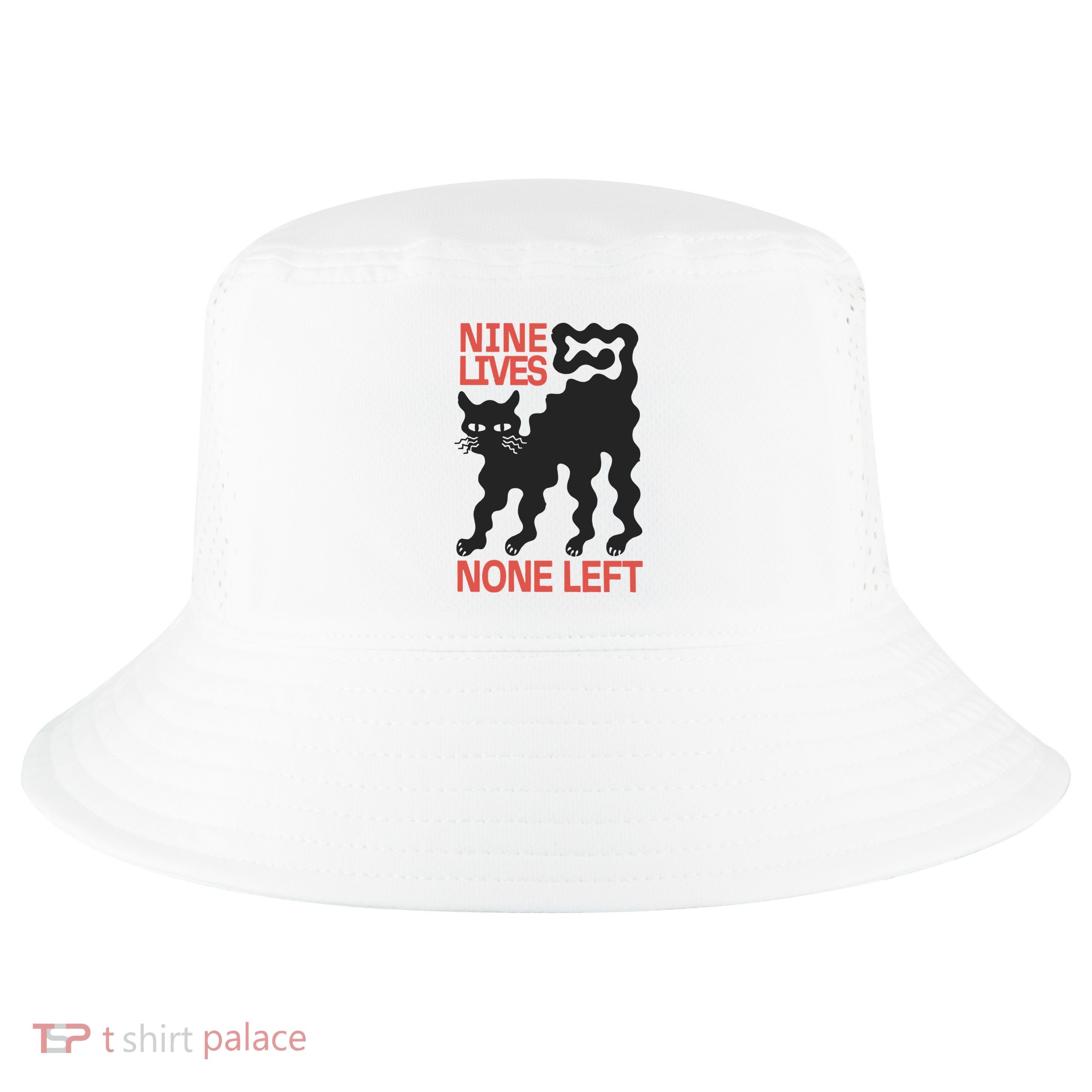 Cat Lovers Will Relate To Nine Lives None Left Humor Cool Comfort Performance Bucket Hat