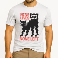 Cat Lovers Will Relate To Nine Lives None Left Humor Cooling Performance Crew T-Shirt