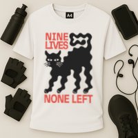 Cat Lovers Will Relate To Nine Lives None Left Humor Cooling Performance Crew T-Shirt